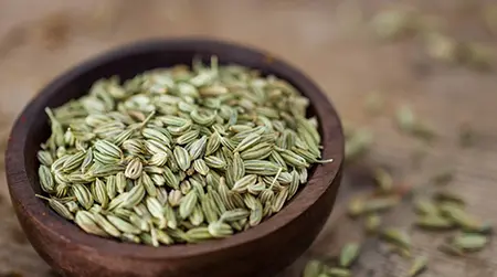 Saunf Seeds:  Fennel seeds calm the stomach-burning feeling.