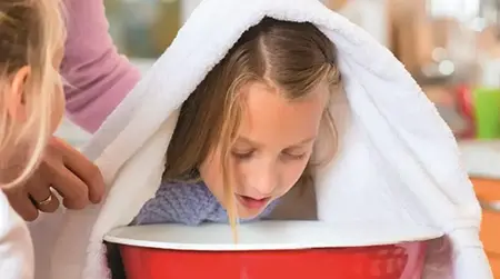 Steam Inhalation: Warm steam loosens mucus and clears breathing passages.